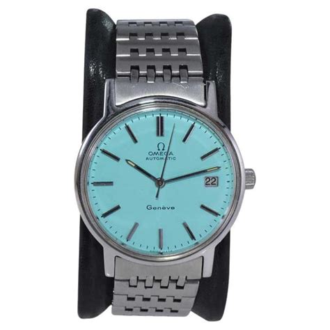 omega watch blue dial|omega tiffany blue watch.